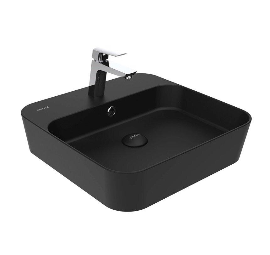 Изображение товара Раковина Creavit Loop LP046-00KK00E-0000, 45 см, фарфор, черный матовый Изображение товара Раковина Creavit Loop LP046-00KK00E-0000, 45 см, фарфор, черный матовый