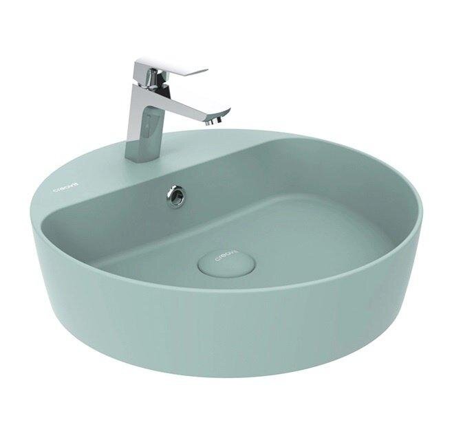 Изображение товара Раковина Creavit Loop LP146-00NY00E-0000, 45 см, фарфор, зеленый нил матовый