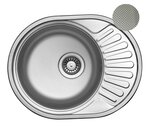 Мойка кухонная Wellinox Favorite FAL577.447.GT8K, 57.7 см, микродекор, нержавеющая сталь - фото 1