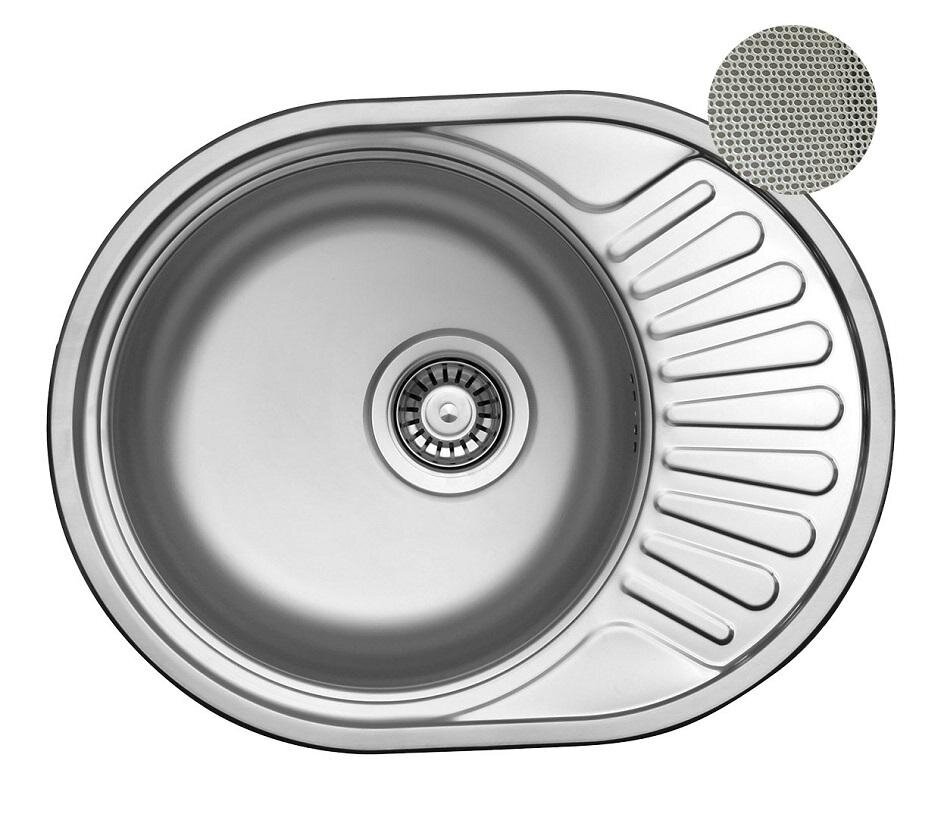 Изображение товара Мойка кухонная Wellinox Favorite FAL577.447.GT8K, 57.7 см, микродекор, нержавеющая сталь