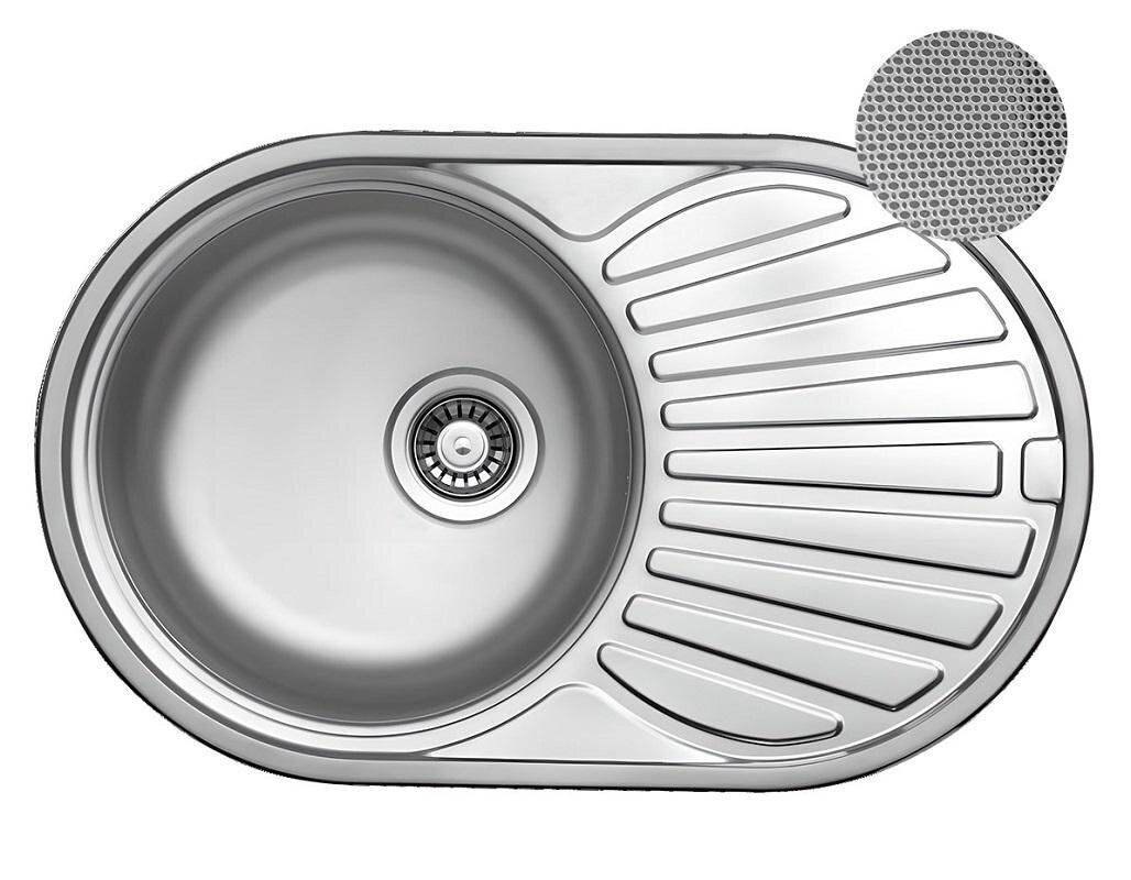 Изображение товара Мойка кухонная Wellinox Favorite FAL770.480.GT6K, 77 см, микродекор, нержавеющая сталь