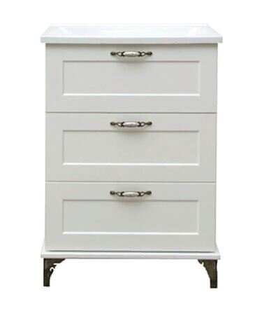 Изображение товара Тумба с раковиной Эстет Bali Classic 75х45 см белая с 3 ящиками