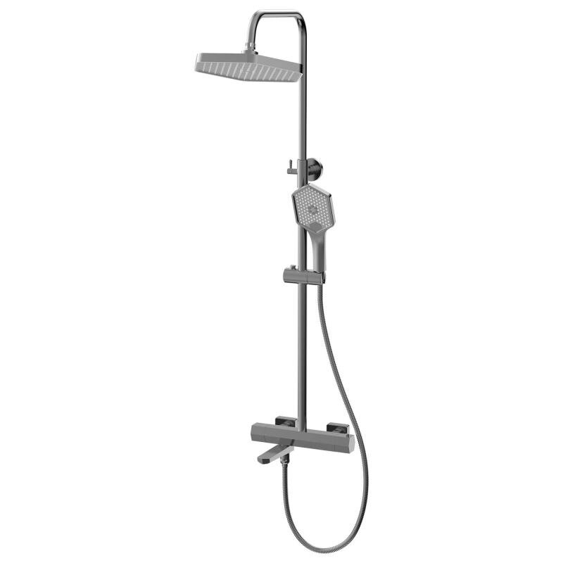 Изображение товара Душевая система Haiba HB24726-3, термостатическая, оружейная сталь