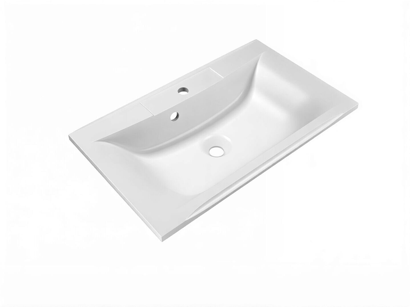 Изображение товара Раковина из искусственного мрамора BelBagno BB750/450-LV-MR-PR, 75 x 45 x 15 см
