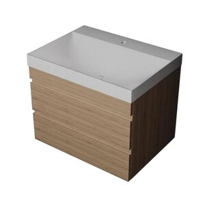 Изображение товара Тумба с раковиной Kolpa-san Naomi 546010, 60 см, подвесная, цвет натуральное дерево