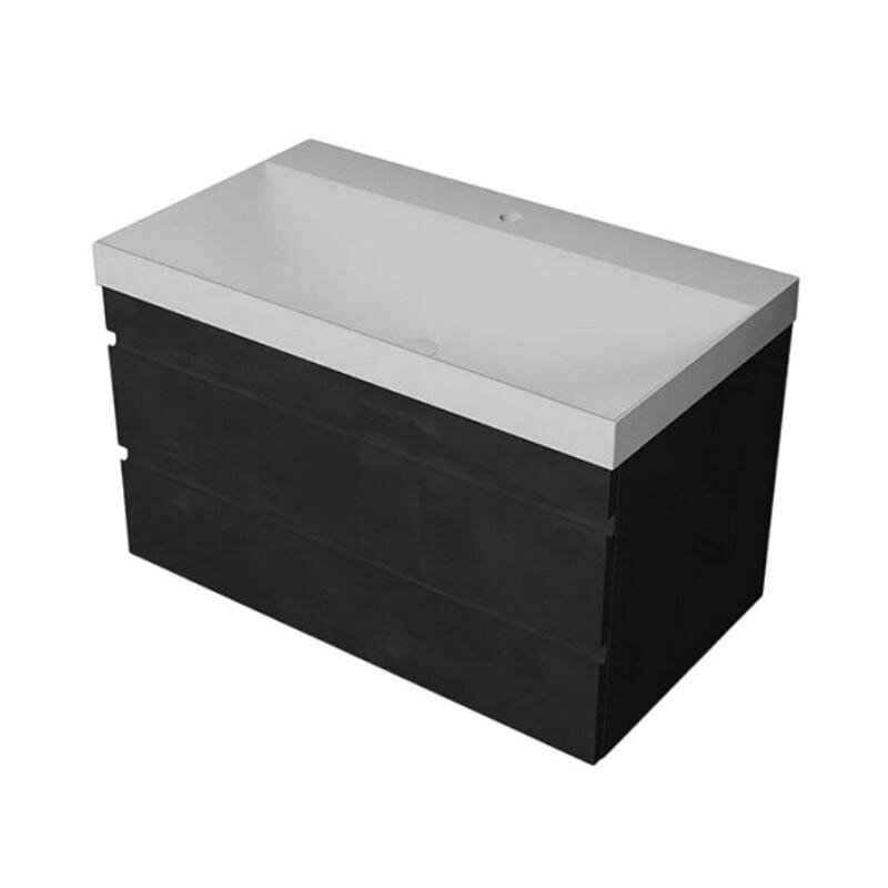 Изображение товара Тумба с раковиной Kolpa-san Naomi 546020 Подвесная 70 см темный бетон