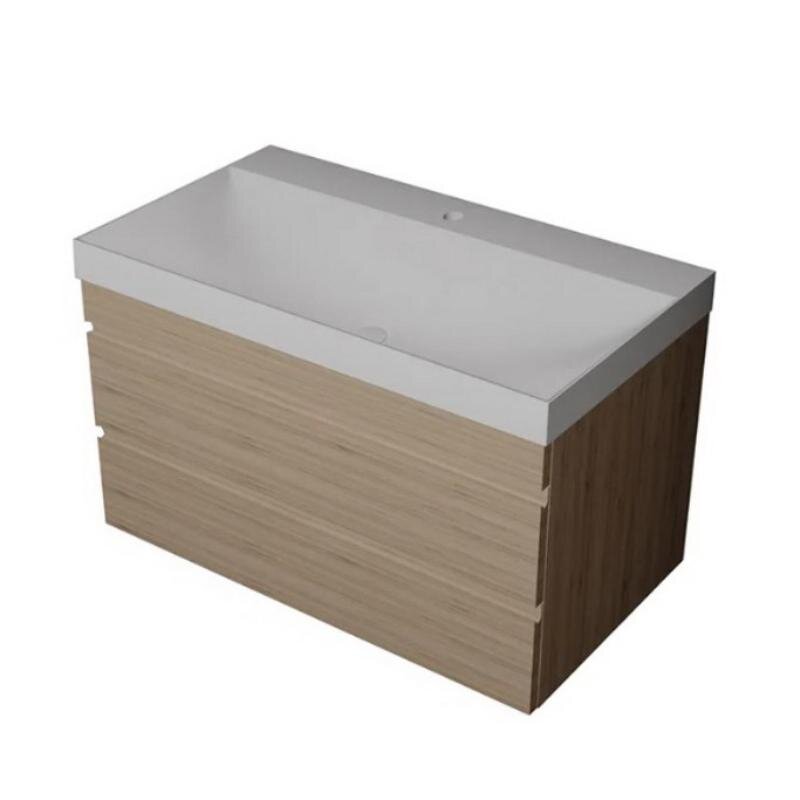 Изображение товара Тумба с раковиной Kolpa-san Naomi 546630 Подвесная 80 см Натуральное дерево