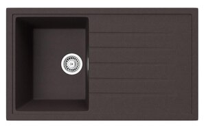 Изображение товара Мойка кухонная TopZero TopGran Claudia 860.500-93, 86 см, искусственный камень, Chocolate