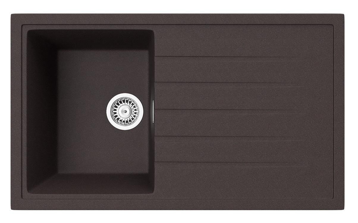 Изображение товара Мойка кухонная TopZero TopGran Claudia 860.500-93, 86 см, искусственный камень, Chocolate