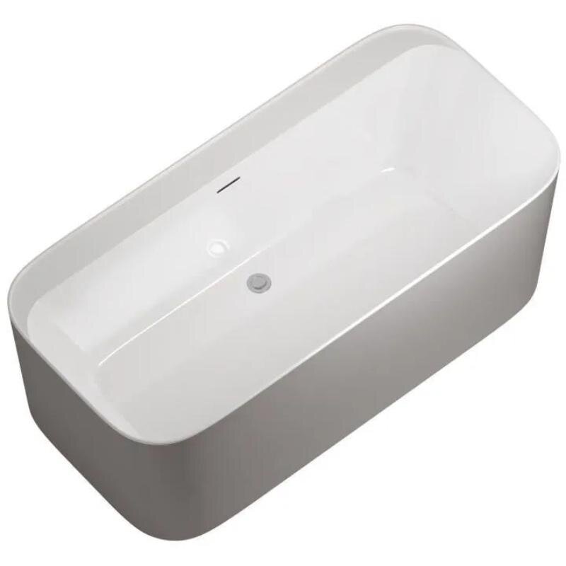 Изображение товара Ванна акриловая Allen Brau Infinity 2.21001.20/PGM, 170 х 80 см, слив-перелив, цвет платина/белый