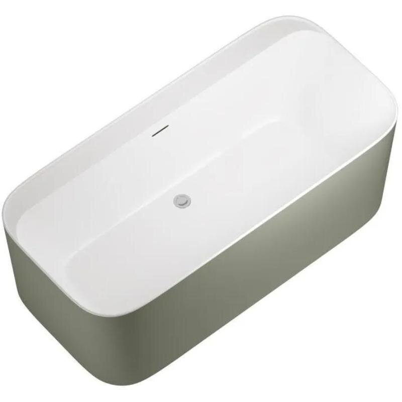 Изображение товара Ванна акриловая Allen Brau Infinity 2.21001.21/CGM, 170 х 80 см, слив-перелив, цвет олива/белый матовый