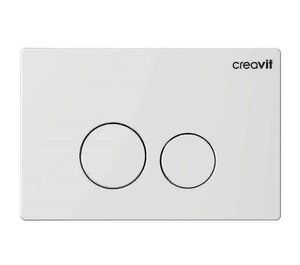 Изображение товара Creavit Terra GP9001. 00 - механическая клавиша смыва, белая, 24. 7 см