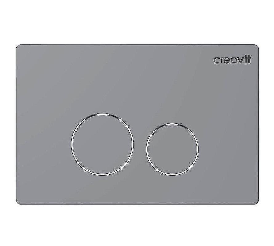 Изображение товара Клавиша смыва Creavit Terra GP9002.00, механическая, серая матовая Изображение товара Клавиша смыва Creavit Terra GP9002.00, механическая, серая матовая