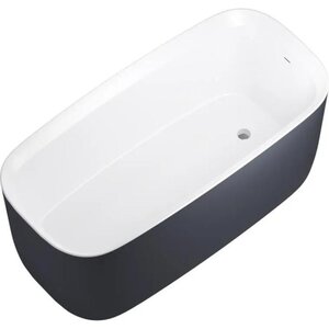 Изображение товара Ванна акриловая Allen Brau Infinity 2.21003.21/AM, 170 х 78 см, слив-перелив, цвет антрацит/белый матовый