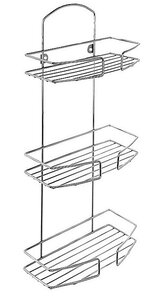 Изображение товара Полка Milardo 013W030M44 трехярусная прямая стальная хромированная