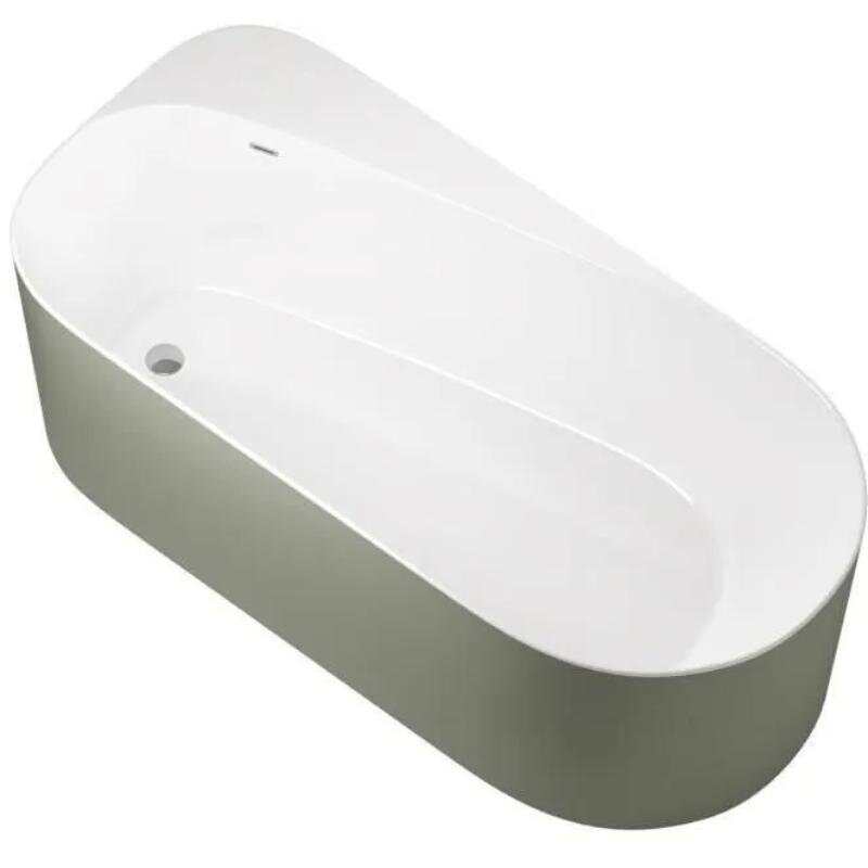 Изображение товара Ванна акриловая Allen Brau Priority 2.31001.21/CGM, 170 х 80 см, слив-перелив, цвет олива/белый матовый