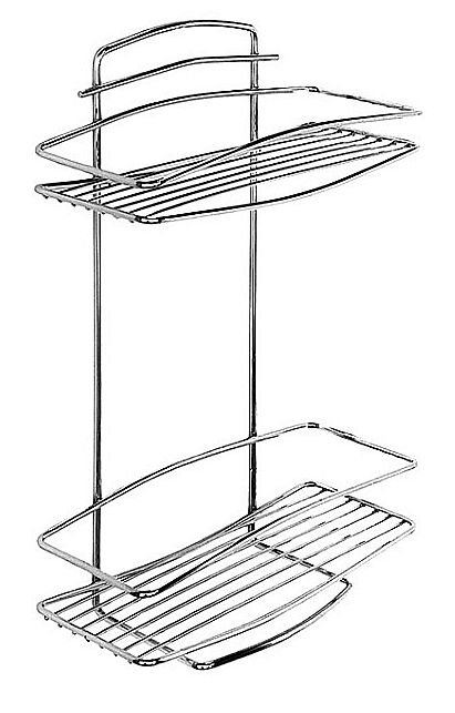 Изображение товара Полка Milardo двухярусная прямая 26x10x37 см из нержавеющей стали хром