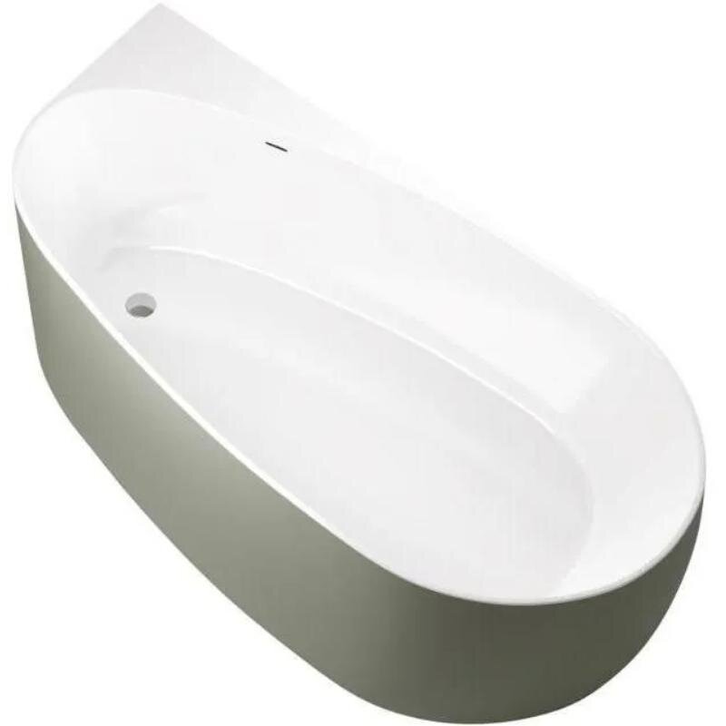 Изображение товара Ванна Allen Brau Priority 2.31002.20/CGM 1700х800 мм слива-перелив бело-оливковая