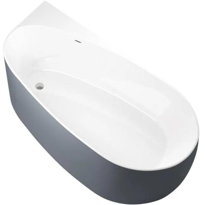 Изображение товара Ванна акриловая Allen Brau Priority 2.31002.21/BGM, 170 х 80 см, слив-перелив, цвет синий матовый/белый матовый