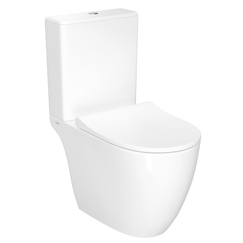 Изображение товара Напольный безободковый унитаз Vitra Sento 9830B003-7204 с микролифтом и глазурью Hygiene