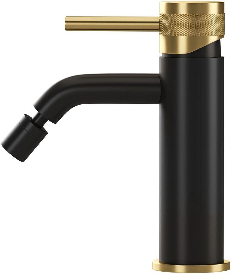 Изображение товара Смеситель Allen Brau Priority 5.31A04-31GB для биде с донным клапаном, цвет черный/золото