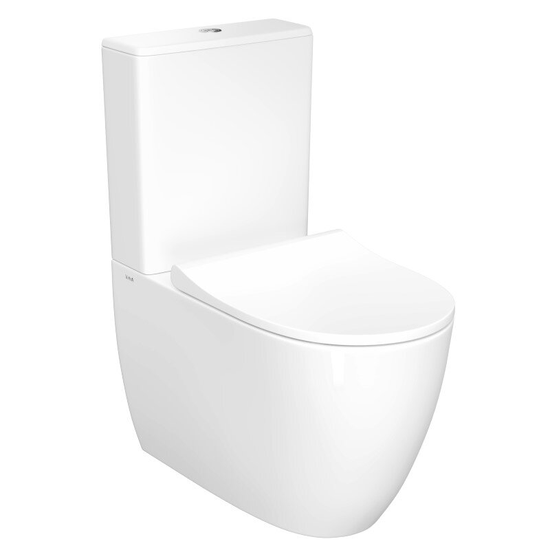 Изображение товара Напольный безободковый унитаз Vitra Sento с микролифтом и горизонтальным выпуском