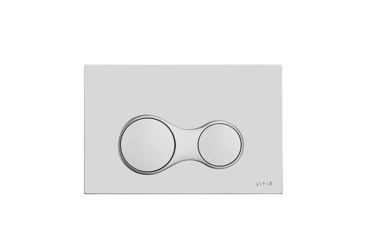Изображение товара Клавиша смыва Vitra Sirius, двухрежимная, матовый хром, 740-0485