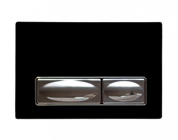 Изображение товара Клавиша смыва Creavit Design GP4002.00, механическая, черное стекло/хром