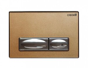 Изображение товара Клавиша смыва Creavit Design GP4008.00, механическая, стекло золото/хром