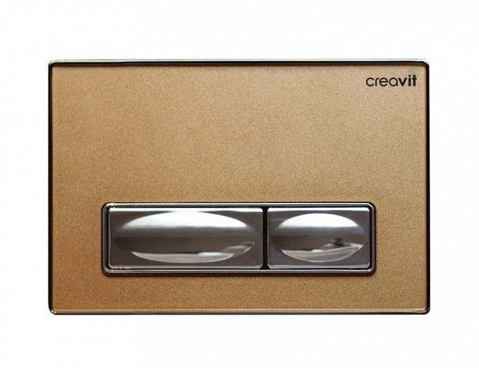 Изображение товара Creavit GP4008.00 клавиша смыва механическая золото/хром Изображение товара Creavit GP4008.00 клавиша смыва механическая золото/хром