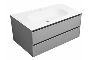 Изображение товара Тумба под раковину Verona Style Shape SH205S.M25, 90 см, цвет серый матовый