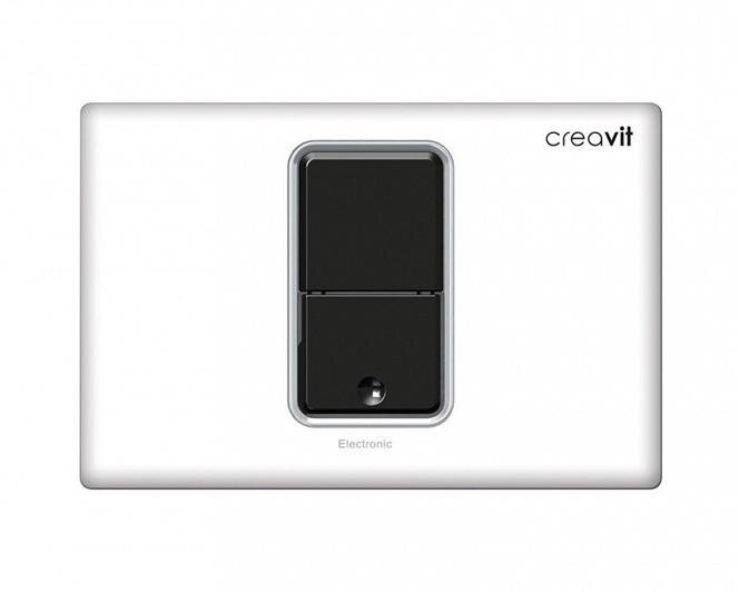 Изображение товара Creavit FP8002.00 сенсорная клавиша смыва батарейка черный белый