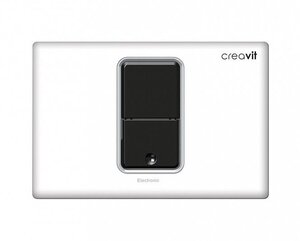 Изображение товара Клавиша смыва Creavit FP8002.00, сенсорная, питание от батарейки, белая/черная