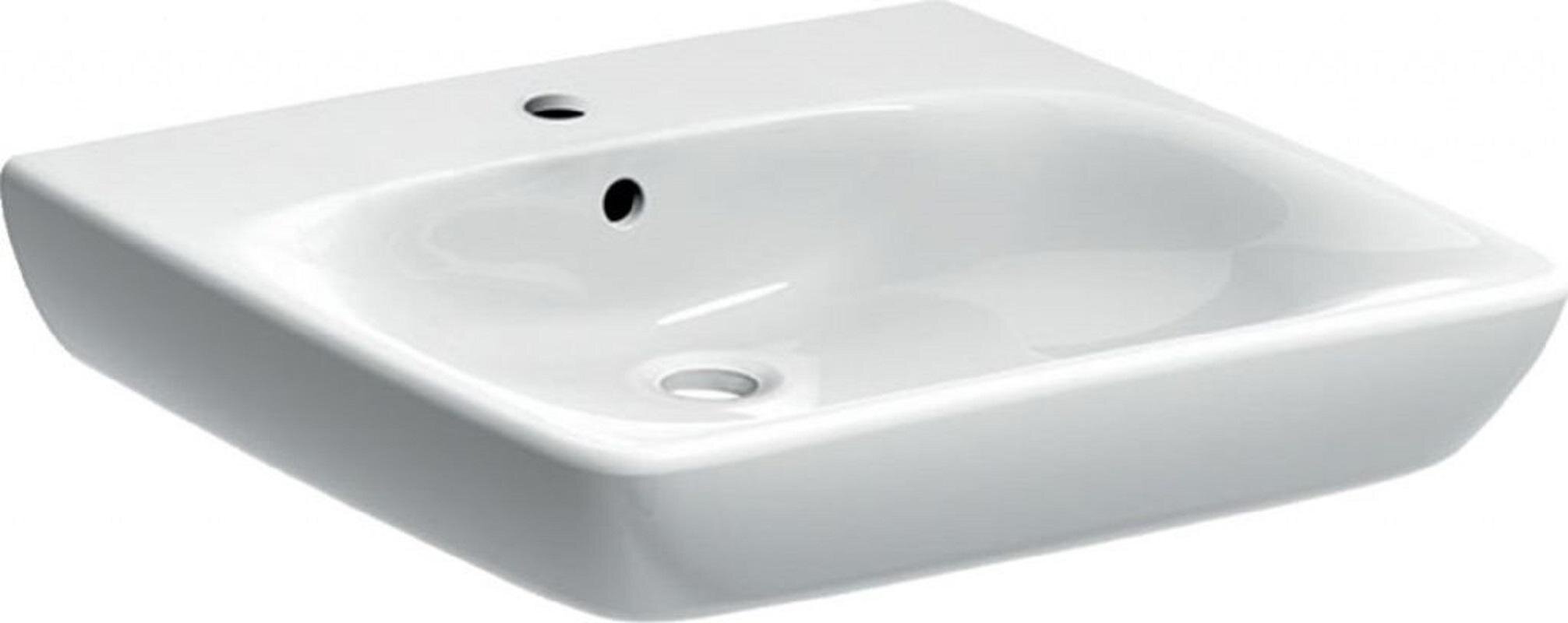 Изображение товара Раковина Geberit Renova Comfort 258555000, 55 см, фарфор, белая Изображение товара Раковина Geberit Renova Comfort 258555000, 55 см, фарфор, белая