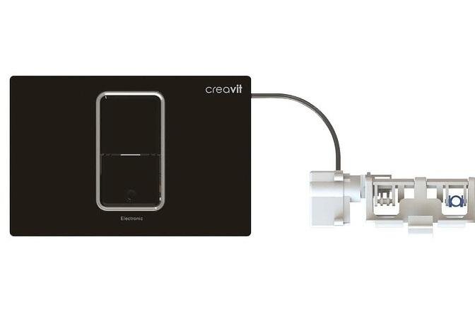 Изображение товара Creavit FP8003.02: сенсорная клавиша смыва с механической кнопкой, черная