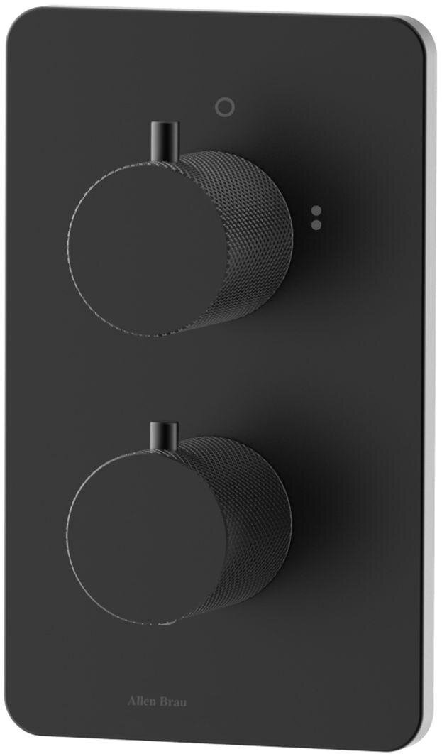 Изображение товара Смеситель Allen Brau Priority 5.3U123-31 для ванны и душа, термостатический, с внутренней частью, цвет черный матовый