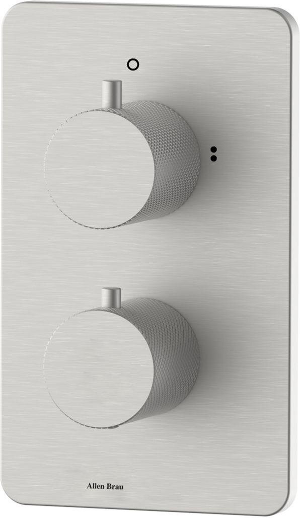 Изображение товара Смеситель Allen Brau Priority 5.3U123-BN для ванны и душа, термостатический, с внутренней частью, цвет никель брашированный