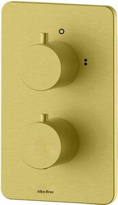 Изображение товара Смеситель Allen Brau Priority 5.3U123-GB для ванны и душа, термостатический, с внутренней частью, цвет золото брашированное