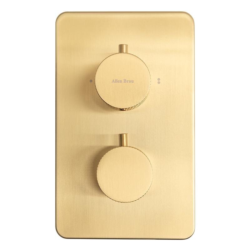 Изображение товара Смеситель Allen Brau Priority 5.3U123-GB термостатический золотой брашированный