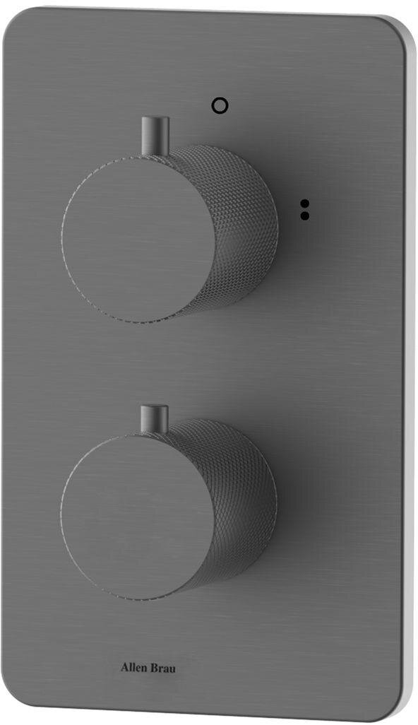 Изображение товара Смеситель Allen Brau Priority 5.3U123-MG для ванны и душа, термостатический, с внутренней частью, цвет графит брашированный