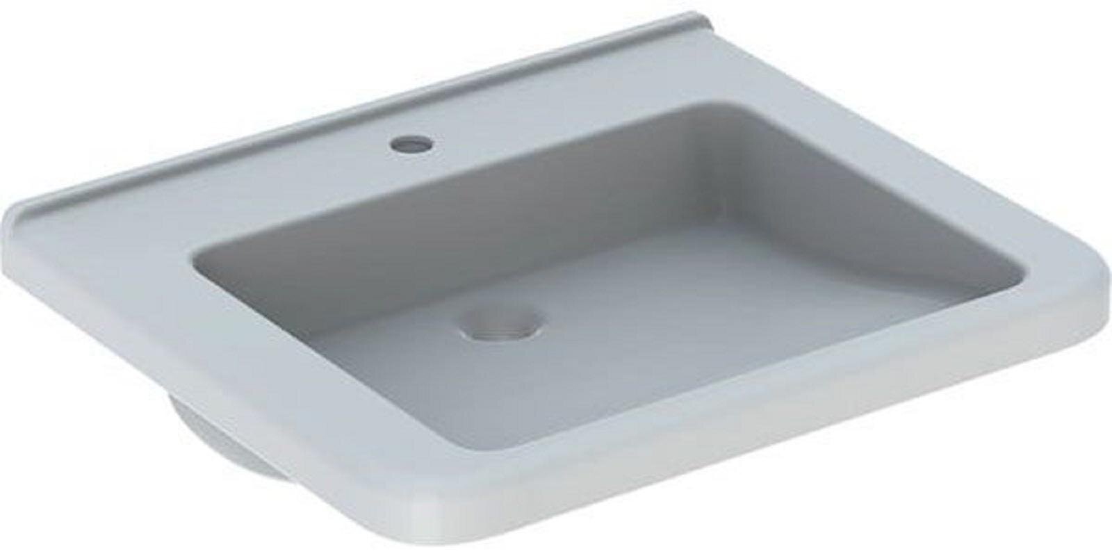 Изображение товара Раковина Geberit Renova Comfort Square 128667000, 65 см, фарфор, белая