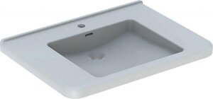 Изображение товара Раковина Geberit Renova Comfort Square 128575000, 75 см, фарфор, белая