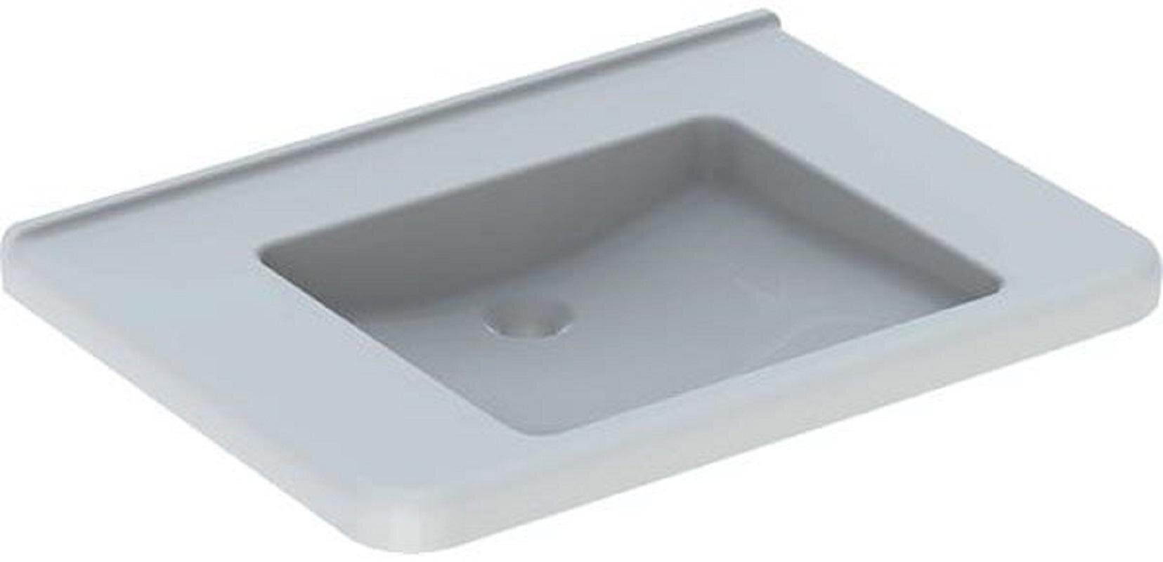 Изображение товара Раковина Geberit Renova Comfort Square 128576000, 75 см, фарфор, белая Изображение товара Раковина Geberit Renova Comfort Square 128576000, 75 см, фарфор, белая
