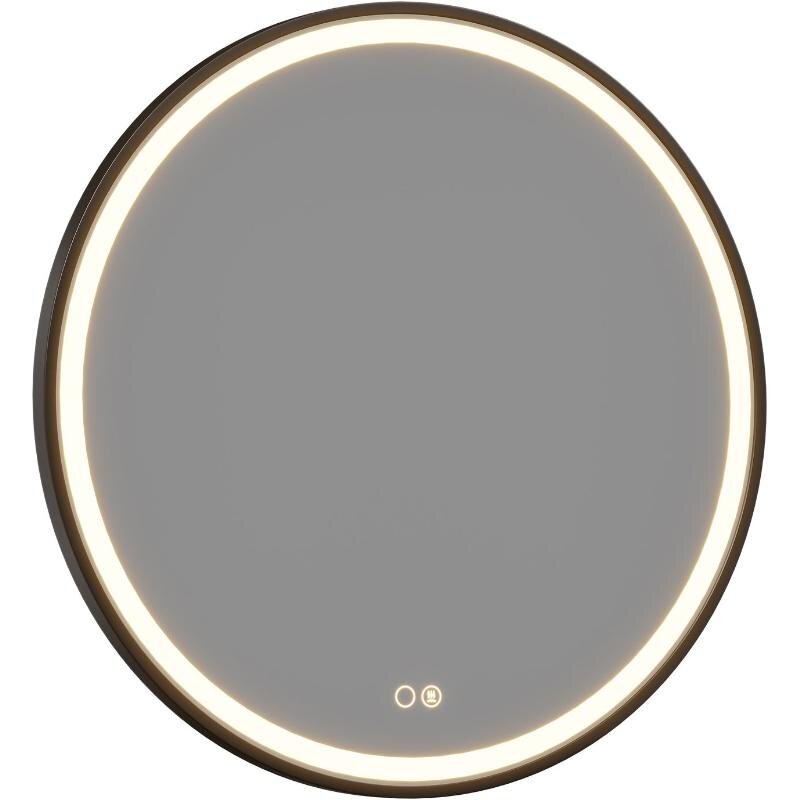 Изображение товара Зеркало Allen Brau Gravity 1.37001.BL, 70 см, с LED-подсветкой, с сенсорным выключателем, цвет черный