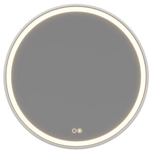 Изображение товара Зеркало Allen Brau Gravity 1.37002.AG, 80 см, с LED-подсветкой, с сенсорным выключателем, цвет серебро