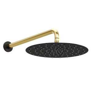 Изображение товара Верхний душ Allen Brau Priority 5.31A17-31GB, 30 см, с держателем, цвет черный/золото 