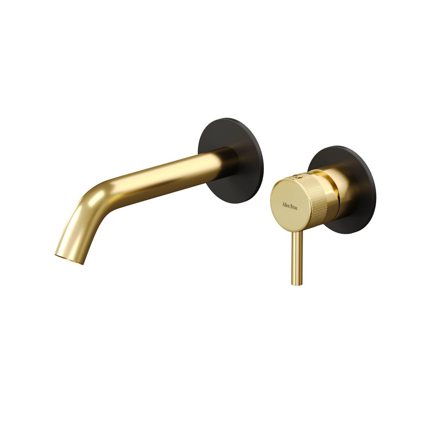 Изображение товара Смеситель для раковины Allen Brau Priority 5.31030-31GB с внутренней частью, черный/золото