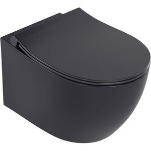 Изображение товара Подвесной унитаз Allen Brau Fantasy 4.11035.AN, смыв торнадо, сиденье микролифт, цвет антрацит