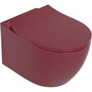 Изображение товара Подвесной унитаз Allen Brau Fantasy 4.11035.BD, смыв торнадо, сиденье микролифт, цвет бордо