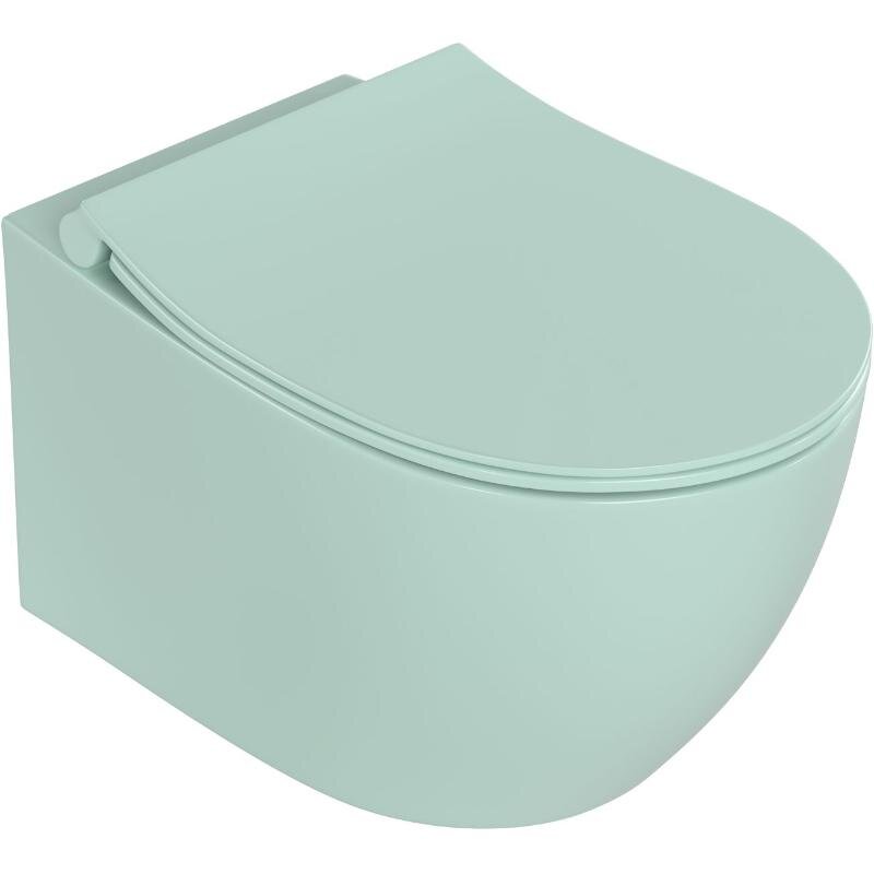 Изображение товара Allen Brau Fantasy 4.11035.MT — подвесной унитаз с торнадо-смывом, мятный, 36,5×53×35,5 см